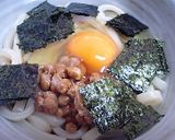 大好き！ ふわふわ卵の納豆うどん作り方2写真