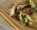 ウチの定番・白菜と牛小間の塩炒め煮。作り方4写真