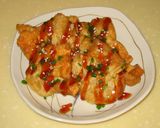 皮が美味！揚げワンタンの甘酢あんかけ❤作り方6写真
