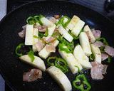 長芋とベーコンのクリーム明太パスタ作り方2写真