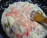 長芋とベーコンのクリーム明太パスタ作り方4写真