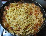 簡単！美味☆豚キムトマトパスタ作り方5写真