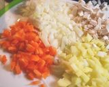 お豆と押し麦のミネストローネスープ♪作り方1写真