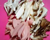 ＊簡単＊きのことお魚ソーセージ炒め作り方1写真