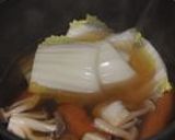 と～ろり白菜のクリームスープ（生姜風味）作り方3写真