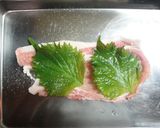 大人の・・豚肉のみょうが梅シソ巻き作り方1写真