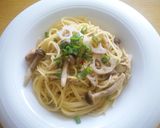ツナ缶ときのことレンコンの和風パスタ作り方4写真