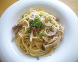 ツナ缶ときのことレンコンの和風パスタ作り方4写真