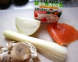 あっさりこく旨♡サーモンのクリームパスタ作り方1写真
