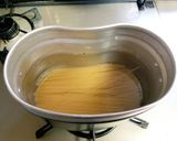 飯盒(はんごう)　たらこスパゲッティ作り方1写真