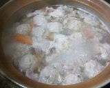 豚バラ肉と鶏団子の✿キムチ鍋作り方2写真