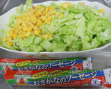 春キャベツとお魚ソーセージの和えただけ作り方1写真
