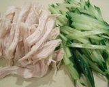 鶏肉ときゅうりのサッパリ梅マヨサラダ☆作り方3写真