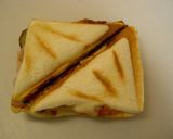 朝食☆ナスとベーコンのミートホットサンド作り方9写真