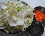 簡単♪白菜漬けものサラダ作り方1写真