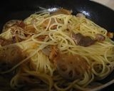れんこんときのこの和風スパゲティー作り方3写真
