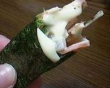 シャキシャキ野菜の海苔（卵）巻きサラダ作り方3写真