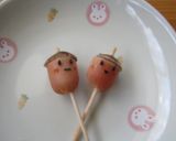 キャラ弁　どんぐりくん　ソーセージ使用作り方4写真