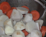 里芋と豚肉の照り焼き風煮もの作り方1写真