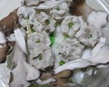 チンする舞茸入り蒸し白菜作り方2写真