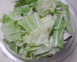 チンする舞茸入り蒸し白菜作り方3写真
