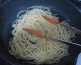 大根おろしとベーコンの和風スパ作り方4写真