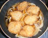 ヒレカツのカツとじ作り方3写真