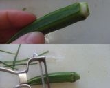 オクラの飾り切り・・だと思う♡作り方1写真