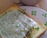 セロリの葉×チーズトースト作り方9写真