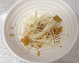メンマと白髪ネギ和えのせ♪油揚げ焼き作り方3写真