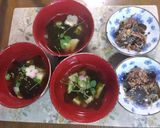 筍と若布と花麩のお吸い物　作り方4写真