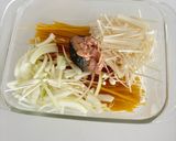 電子レンジで簡単！和風さば缶パスタ作り方2写真