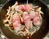 鶏胸肉のベーコン・チーズ・しめじロール作り方3写真