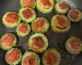 簡単！苦くない！ゴーヤの肉詰め照り焼き作り方6写真
