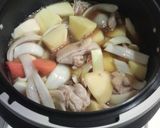 電気圧力鍋で鶏肉の肉じゃが作り方5写真
