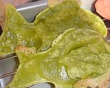 *若葉色*抹茶の白いタイヤキ（もっちもち作り方11写真