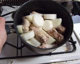 ☆簡単！手羽元と大根の味噌しょう油煮☆作り方2写真