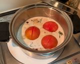 初秋にて🦆川で食す🥥🍅鍋作り方2写真