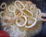 海老とイカのピリ辛にんにく塩だれパスタ。作り方11写真