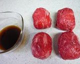 牛肉巻きおにぎり作り方2写真