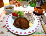 もやし＆豆腐の照り焼きハンバーグ作り方7写真