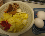 白菜とさつま揚げのサッと煮　半熟卵のせ作り方1写真