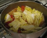白菜とさつま揚げのサッと煮　半熟卵のせ作り方2写真