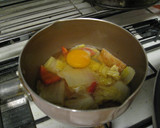 白菜とさつま揚げのサッと煮　半熟卵のせ作り方4写真