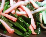 小松菜とさつま揚げのかつお風味炒め煮♪作り方3写真