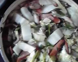 合いびき肉で旨みで野菜たっぷりに蒸しに☆作り方3写真