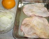 チキンのオレンジジュース煮作り方1写真
