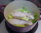たらのキャベツ蒸し♪　柚子味噌マヨソース作り方5写真