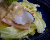 たらのキャベツ蒸し♪　柚子味噌マヨソース作り方6写真