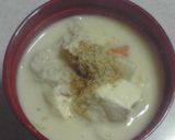 ヘルシー　豆腐と豆乳の粕汁作り方4写真